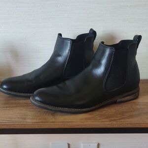 Black Leather Bruno Marc Mens Boots - Size 13